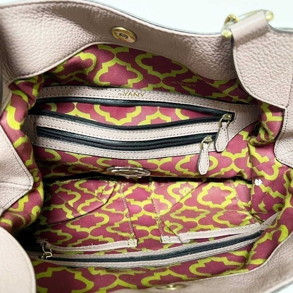 OrYANY Womens Pink Purple Selina Large Leather Convertible Chain Hobo Bag